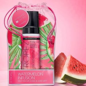 NWT San Tropez Limited Edition Watermelon Tan Mousse + Luxe Mitt kit